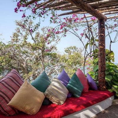 Mdoroni Pehoni House Coastal Kenya Colourful Cushion